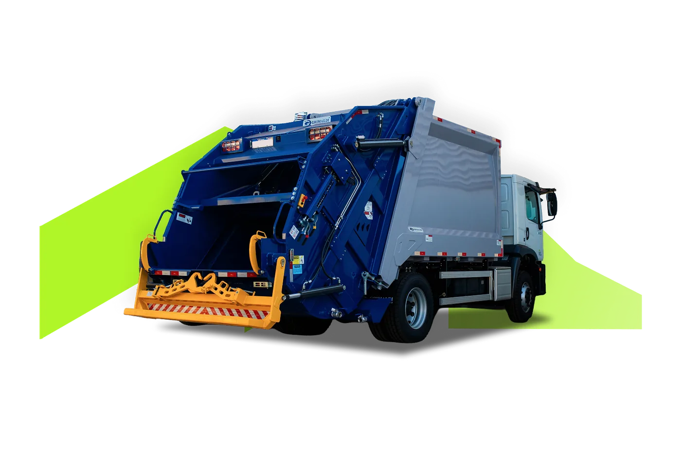 Caminhão Mercedes-Benz Atego 1726 com compactador traseiro Invictus azul